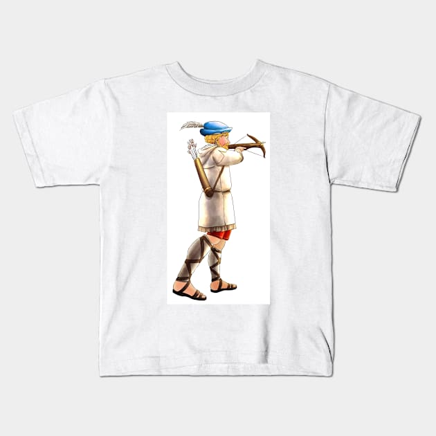 William Tell Portrait Kids T-Shirt by reynoldjay